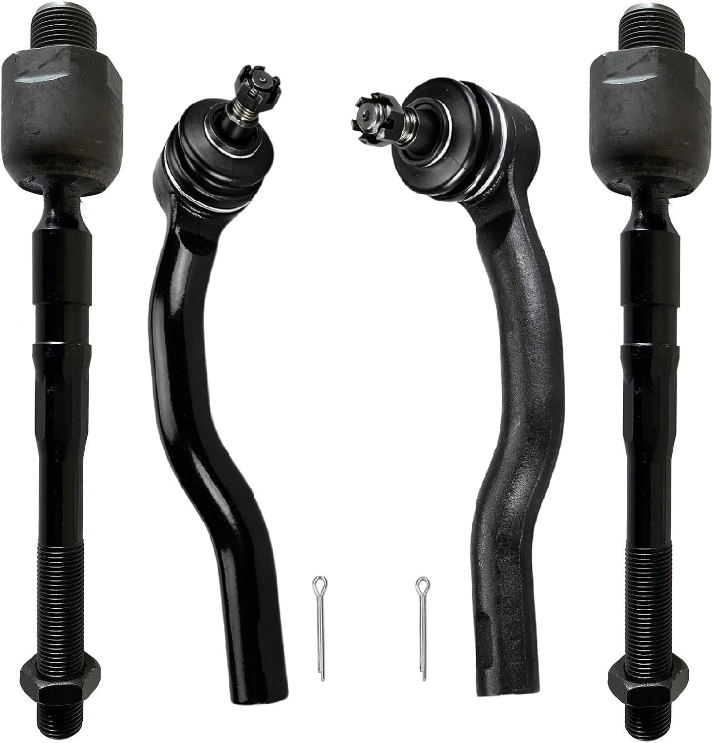 4PC Front Tie Rods FITS for Ford Edge 2007-2014, for Lincoln MKX 2007-2015 KDSA Front Inner and Outer Tie Rod End FITS for Lincoln MKX 2007-2015, for Ford Edge 2007 2008 2009 2010 2011 2012 2013 2014
