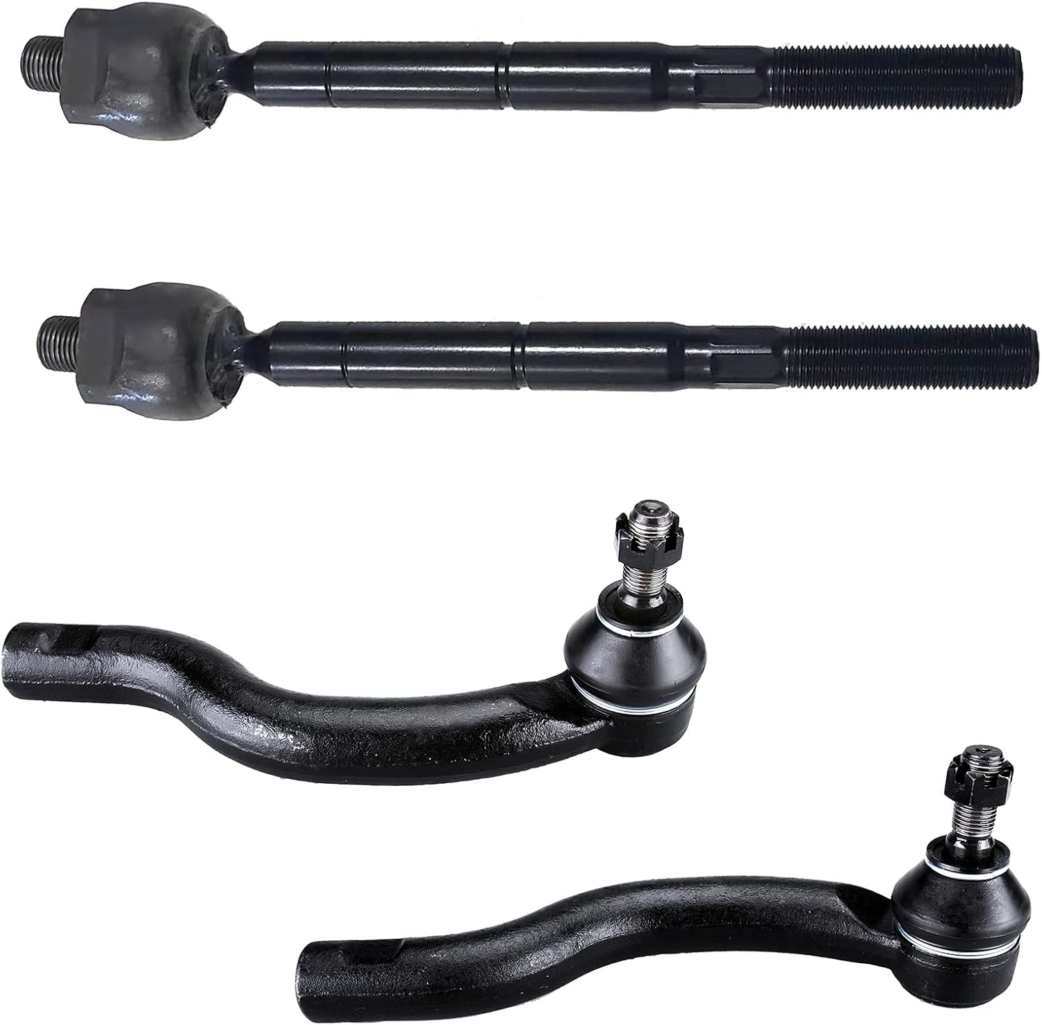 Outer Inner Tie Rod for Toyota RAV4 2006-2018 4PC Tie Rod End Front Outer Inner Kit for Toyota RAV4 2006 2007 2008 2009 2010 2011 2012 2013 2014 2015 2016 2017 & 2018 2.5L
