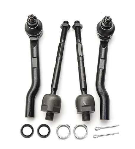 4 PCS Front Inner & Outer Tie Rod End Kit Compatible with Honda Pilot 2016-2022 Passport 2019-2023 Ridgeline 2017-2023 Replace EV801435 ES801205 ES801204