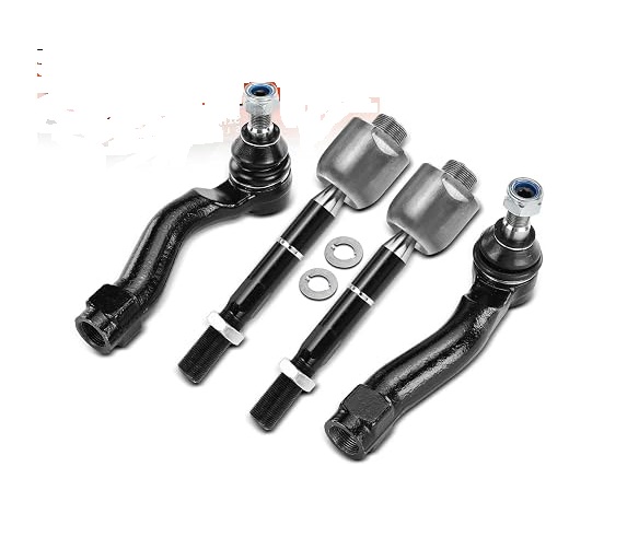 Front Inner and Outer Tie Rod End Kit Compatible with Toyota Land Cruiser 2008-2011/2013-2021 & Lexus LX570 2008-2011/2013/2015-2021