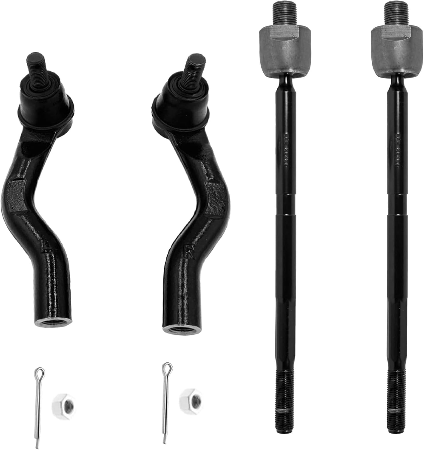 Front Inner and Outer Tie Rods FITS for Honda CRV 2017-2022 (GAS) 4PC Front Tie Rod Ends FITS for Honda CR-V 2017 2018 2019 2020 2021 2022, ES801495 ES801496 EV801486