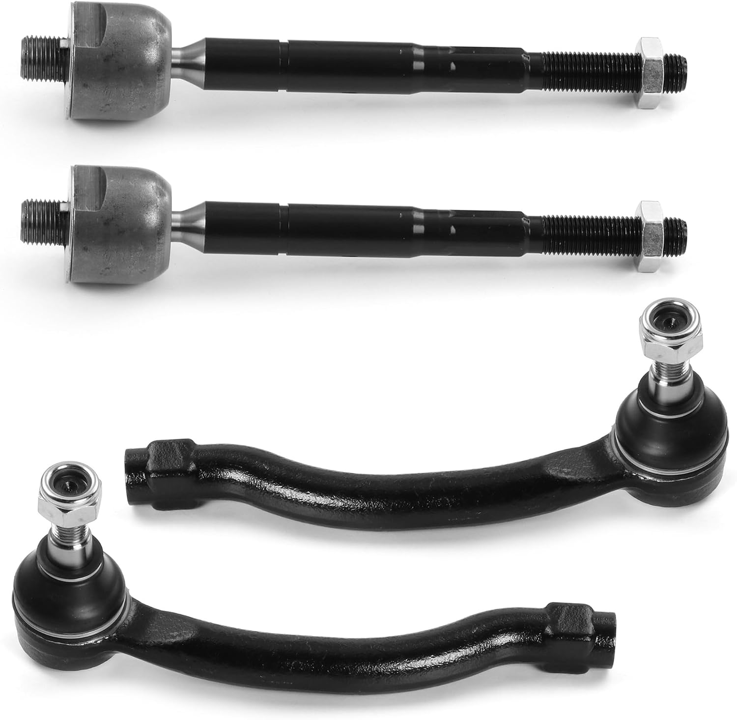 4PC Front Tie Rods for 2010-2013 Acura ZDX 2007-2013 Acura MDX, Inner and Outer Tie Rods Replacement