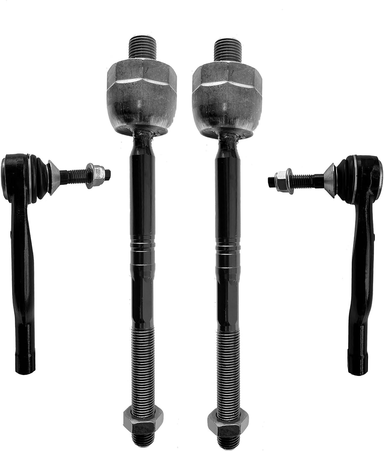 4Pcs Front Inner Outer Tie Rod End Kit Compatible With Ford Edge 2015-2021, Fusion 2013-2020, for Lincoln Continental 2017-2020, MKX 2016-2018, MKZ 2013-2020, EV801122 ES801110 ES801109