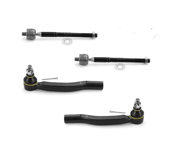 Front Inner & Outer Tie Rod End Links Fit for Toyota Sienna 2004 2005 2006 2007 2008 2009 2010 | Replaces ES80626 ES80627 EV80893