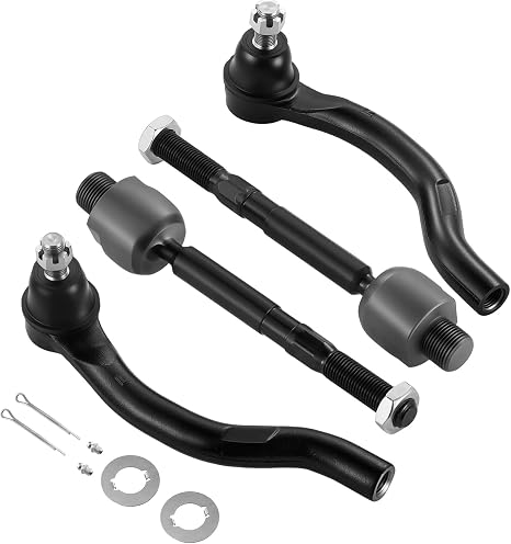 4PC Inner Outer Tie Rod Kit for Honda Accord 2013-2017 for Acura TLX 2015-2017 2.4L, Steering Replacement EV800896 ES801001 ES801000